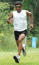Vel "digs deep" during the Bigfoot Triathlon